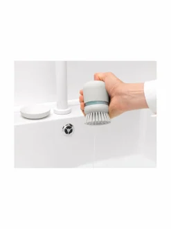 Keittiötarvikkeet<Brabantia Saippuaa annosteleva tiskiharja LIGHT GREY