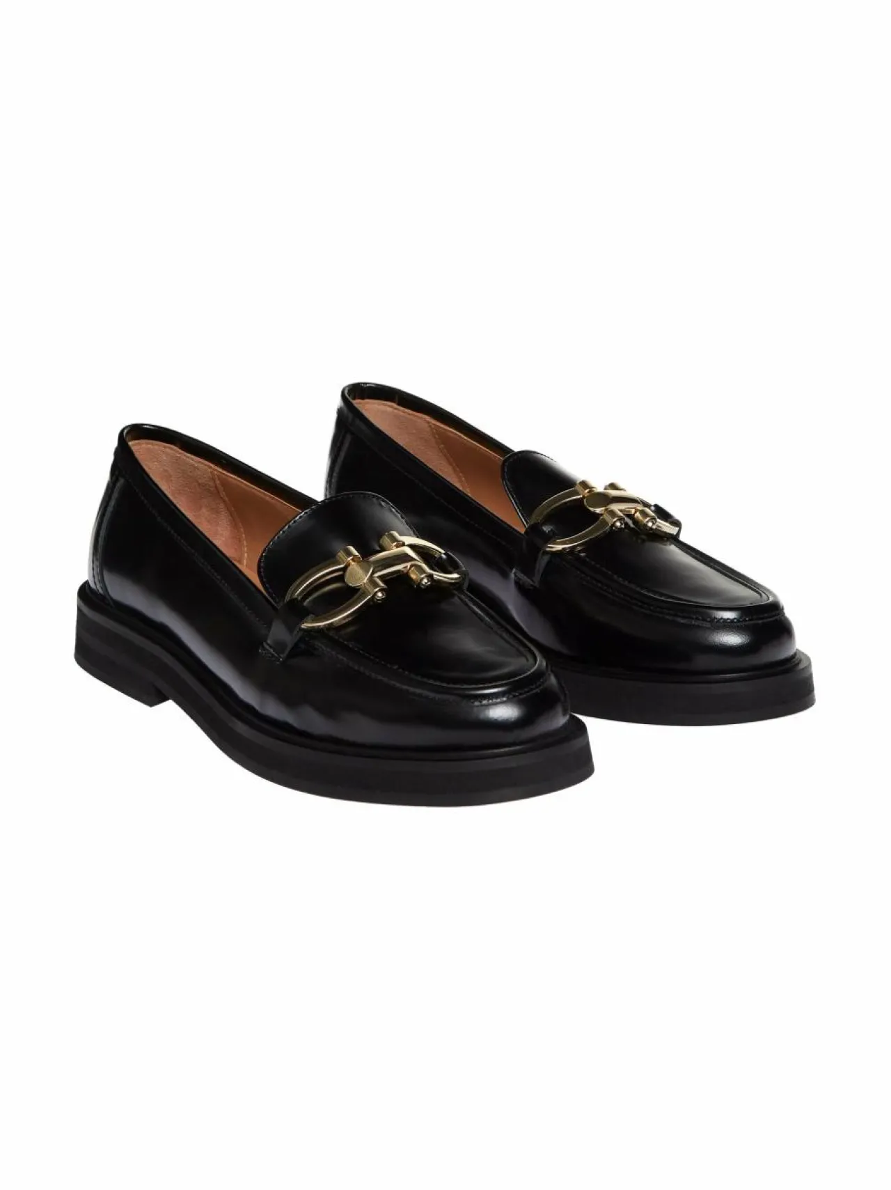 Kävelykengät & Loaferit<Flattered Samantha big chain -nahkaloaferit 001 BLACK