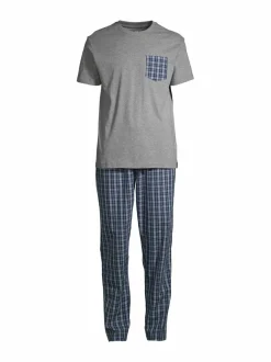 Pyjamat & Kylpytakit<Cap Horn loungewear Sam-popliinipyjama GREY MEL./ BLUE