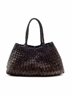 Shopperit<Dragon Diffusion Santa Croce Large -nahkalaukku DK BROWN