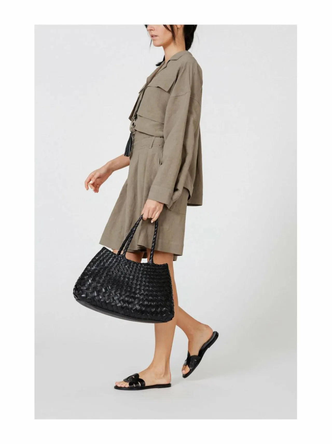 Shopperit<Dragon Diffusion Santa Croce Large -nahkalaukku BLACK