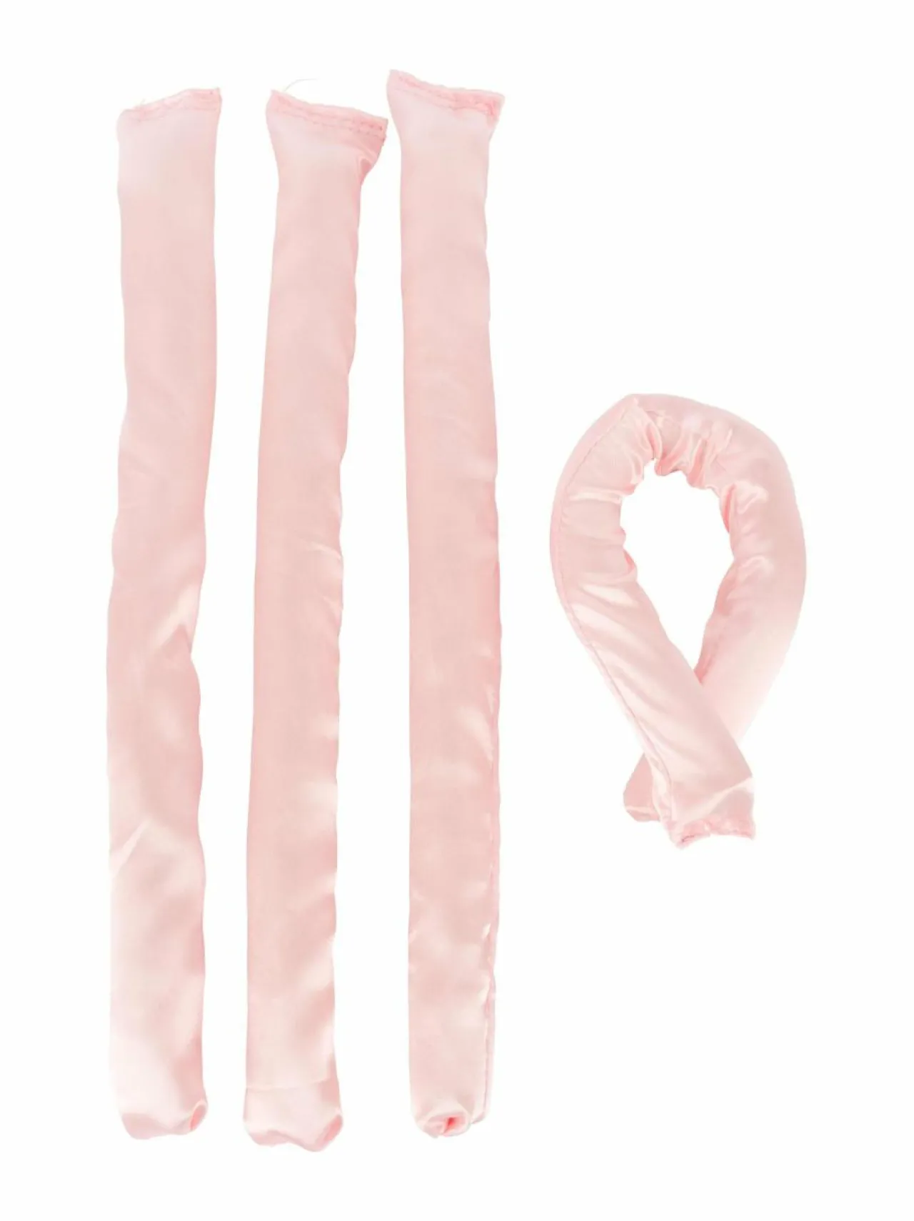Hiustarvikkeet<Ibero Satiini papiljottipatukka, 4kpl LIGHT PINK