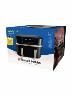Muut Keittiölaitteet<Russell Hobbs Satisfry Dual Basket 9l Airfryer -kiertoilmakypsennin BLACK