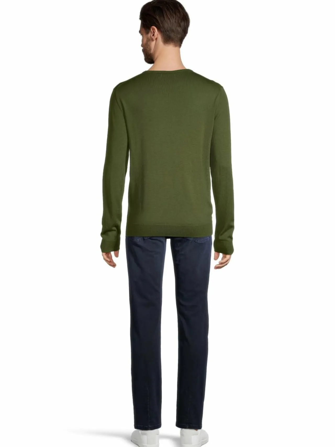 Neuleet<CONSTRUE Saul-merinoneulepaita DK.OLIVE EC15035