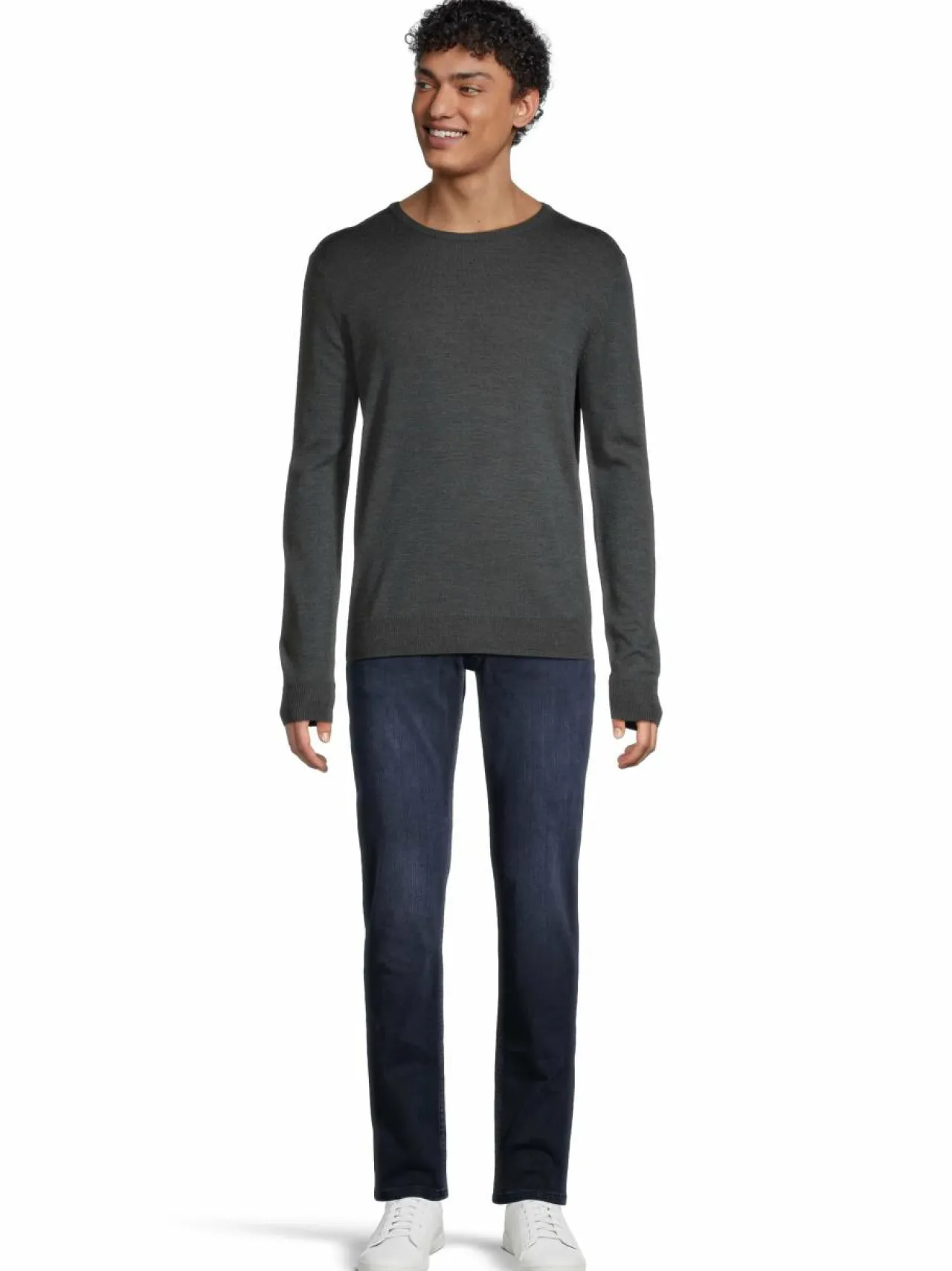 Neuleet<CONSTRUE Saul-merinoneulepaita DK.GREY MEL. EC15055