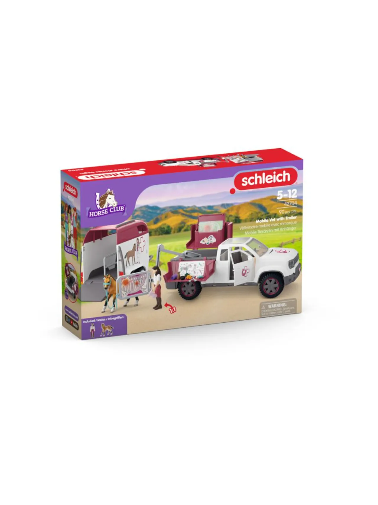 SCHLEICH HORSE CLUB Liikkuva eläinlääkäri ja perävaunu^ Figuurit & Interaktiiviset Lelut