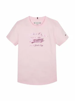 T-Paidat|T-Paidat<Tommy Hilfiger Script t-paita TOG LIGHT PINK