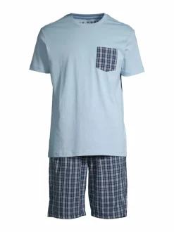 Pyjamat & Kylpytakit<Cap Horn loungewear Sebastian-pyjamapaita ja -shortsit LT. BLUE/ BLUE