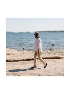 Kävelykengät & Loaferit<Pomar SELJA Naisten stretch ballerinat OCEAN STRETCH TEXTILE/OCEAN SUEDEWHT SOLE