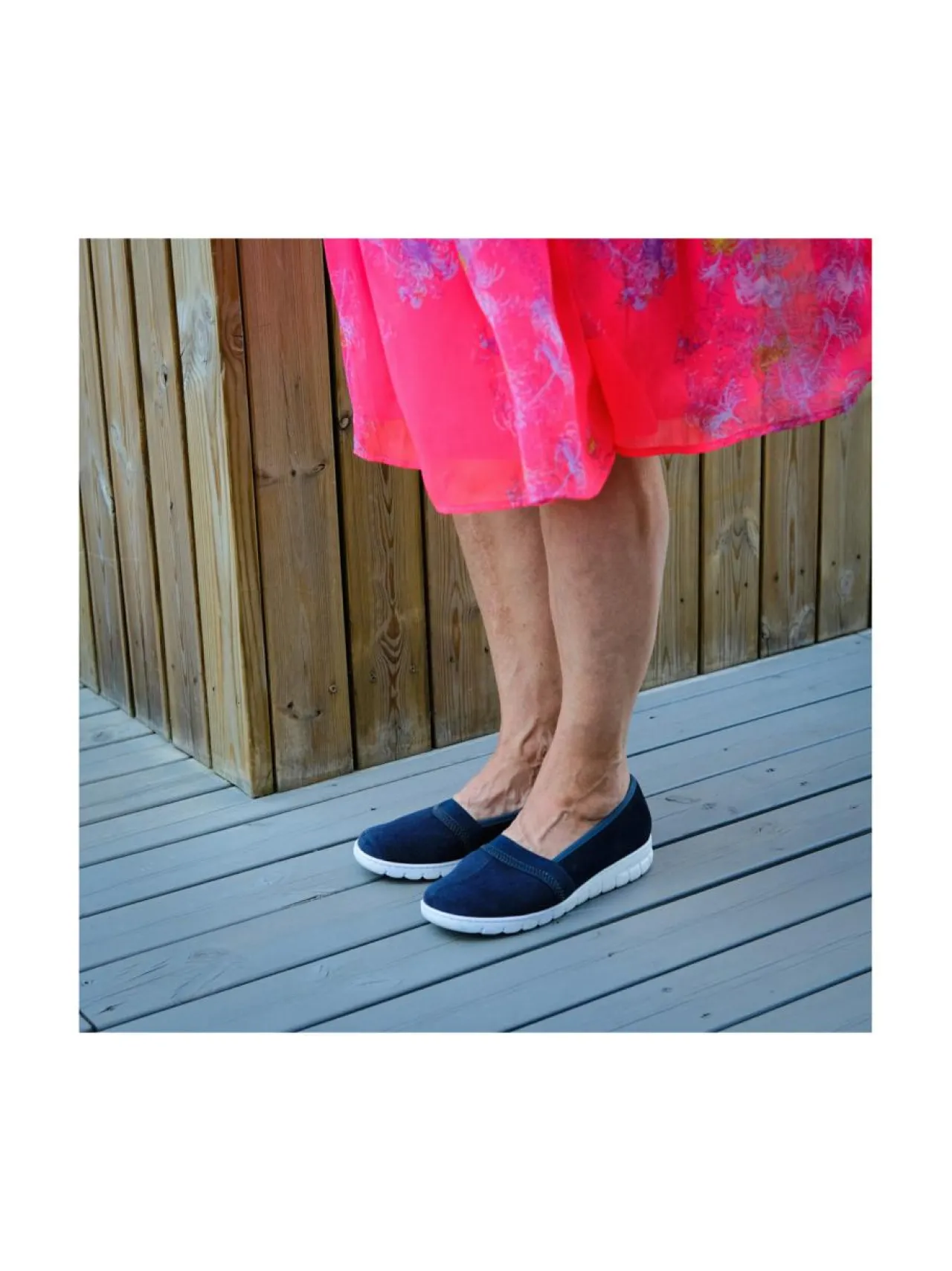 Kävelykengät & Loaferit<Pomar SELJA Naisten stretch ballerinat OCEAN STRETCH TEXTILE/OCEAN SUEDEWHT SOLE