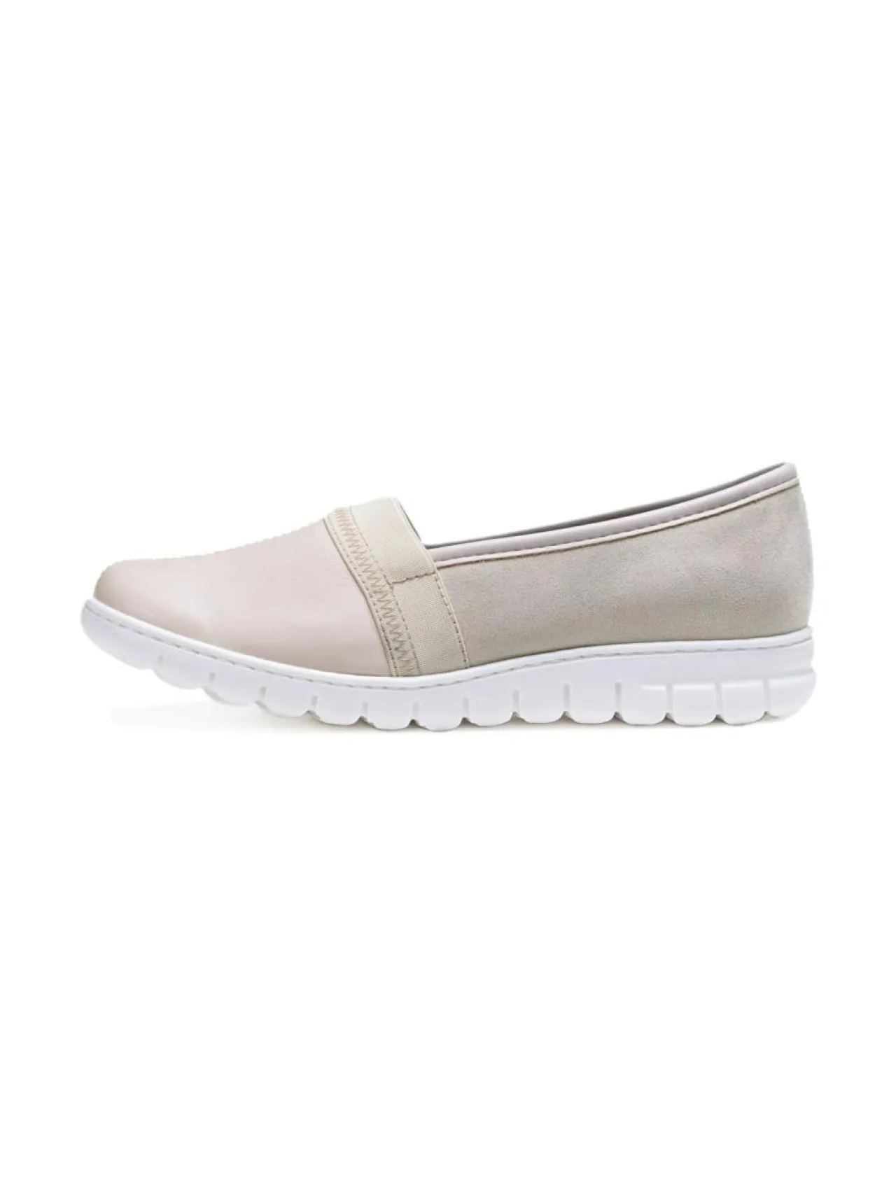 Kävelykengät & Loaferit<Pomar SELJA Naisten vegaaniset stretch ballerinat OFF WHT STRETCH/MICRO/WHT SOLE