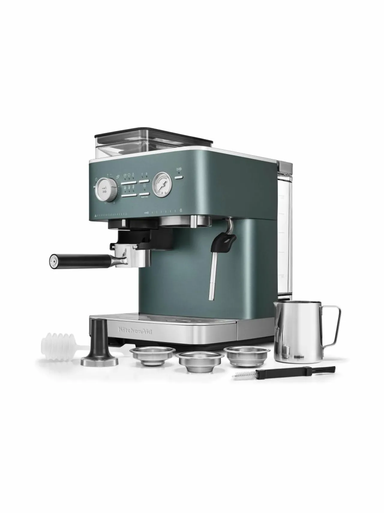Kahvin- & Vedenkeittimet<KitchenAid Semi Auto Espresso KES6551 -puoliautomaattinen espressokone kahvimyllyllä JUNIPER