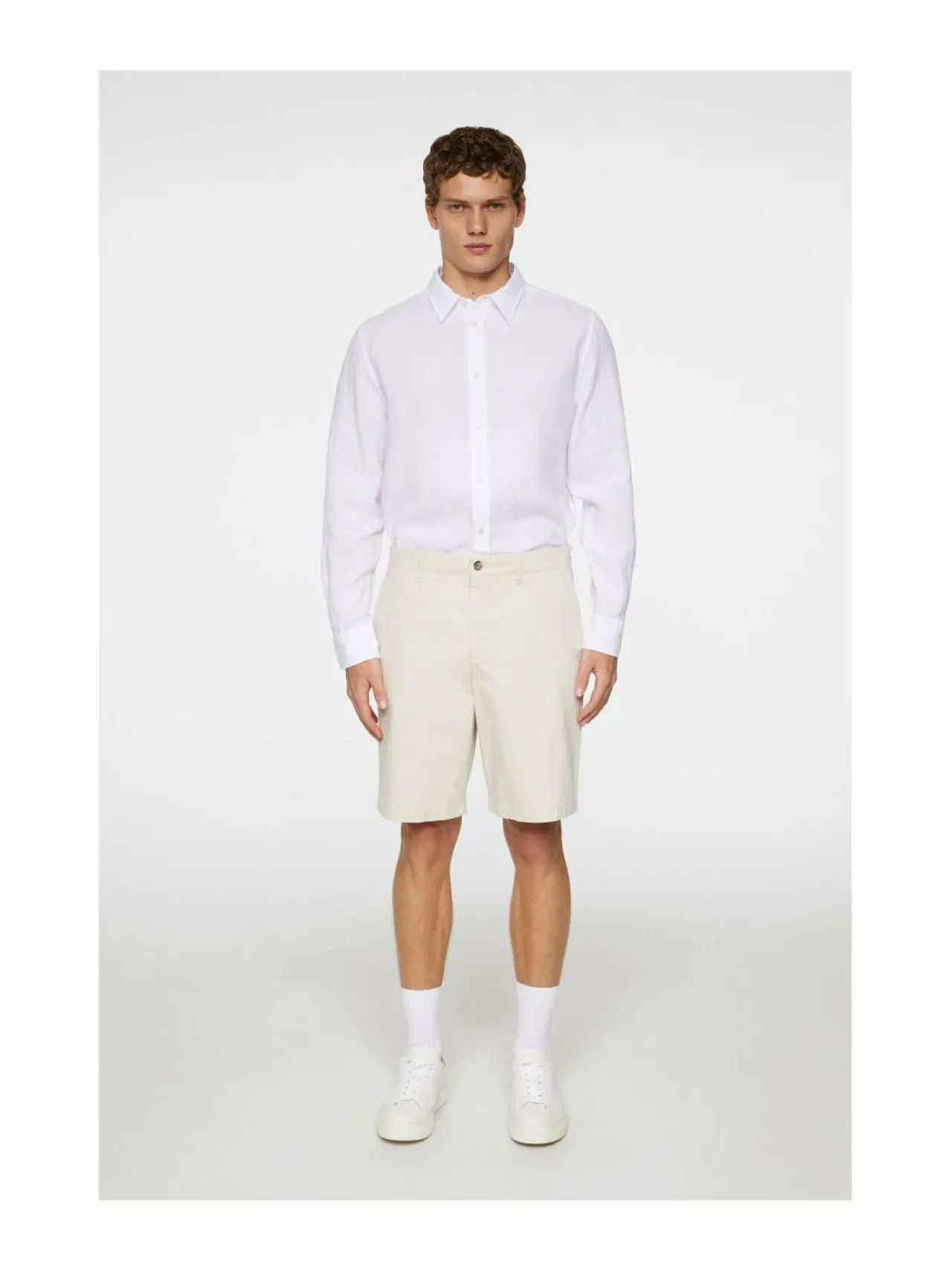 Housut<J.Lindeberg Shane Cloud Satin -shortsit U029 MOONBEAM
