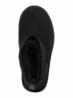 Nilkkurit<EMU Australia Sharky Micro -mokkanahkanilkkurit lampaanturkisvuorella BLAK BLACK