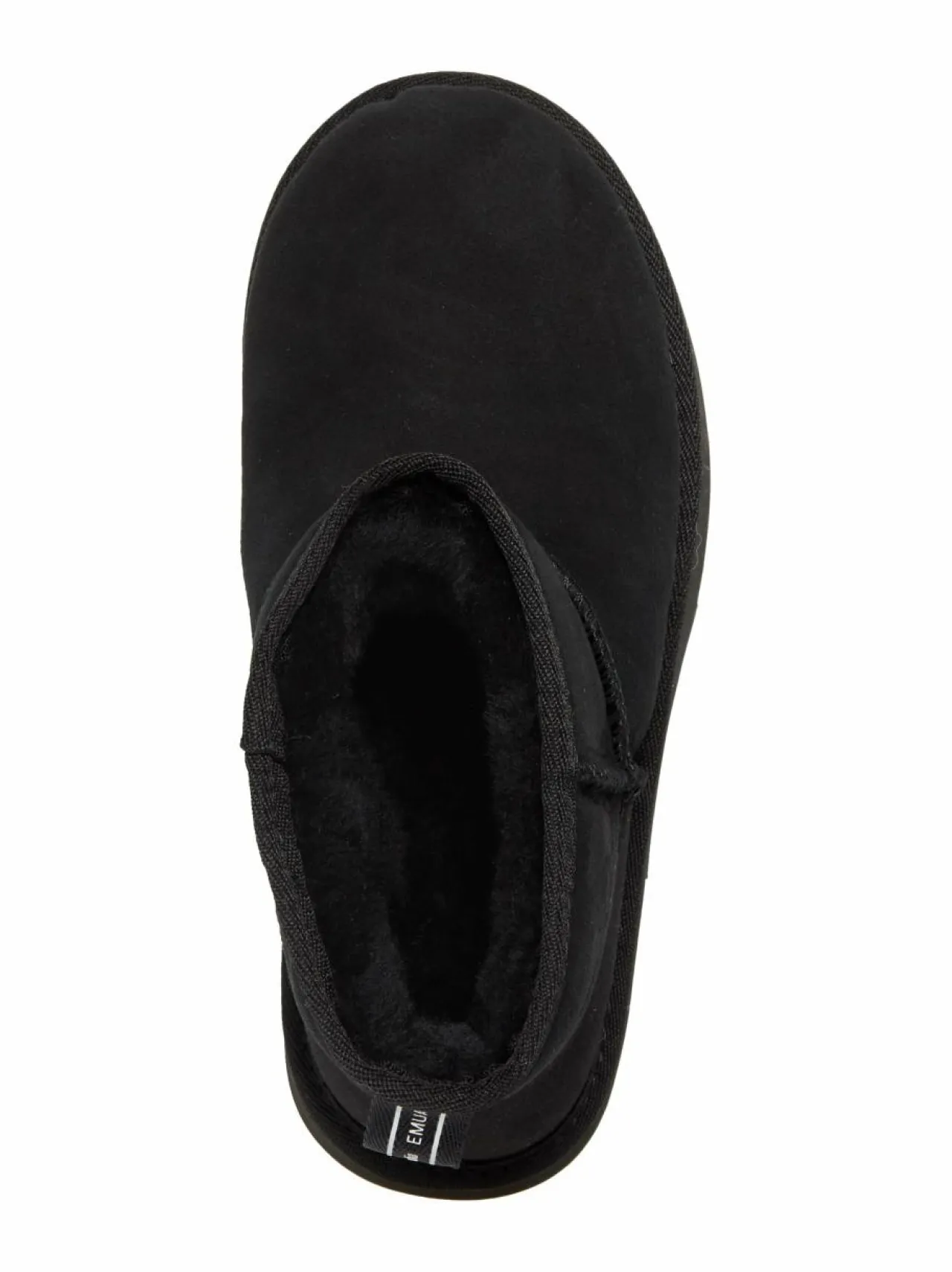 Nilkkurit<EMU Australia Sharky Micro -mokkanahkanilkkurit lampaanturkisvuorella BLAK BLACK