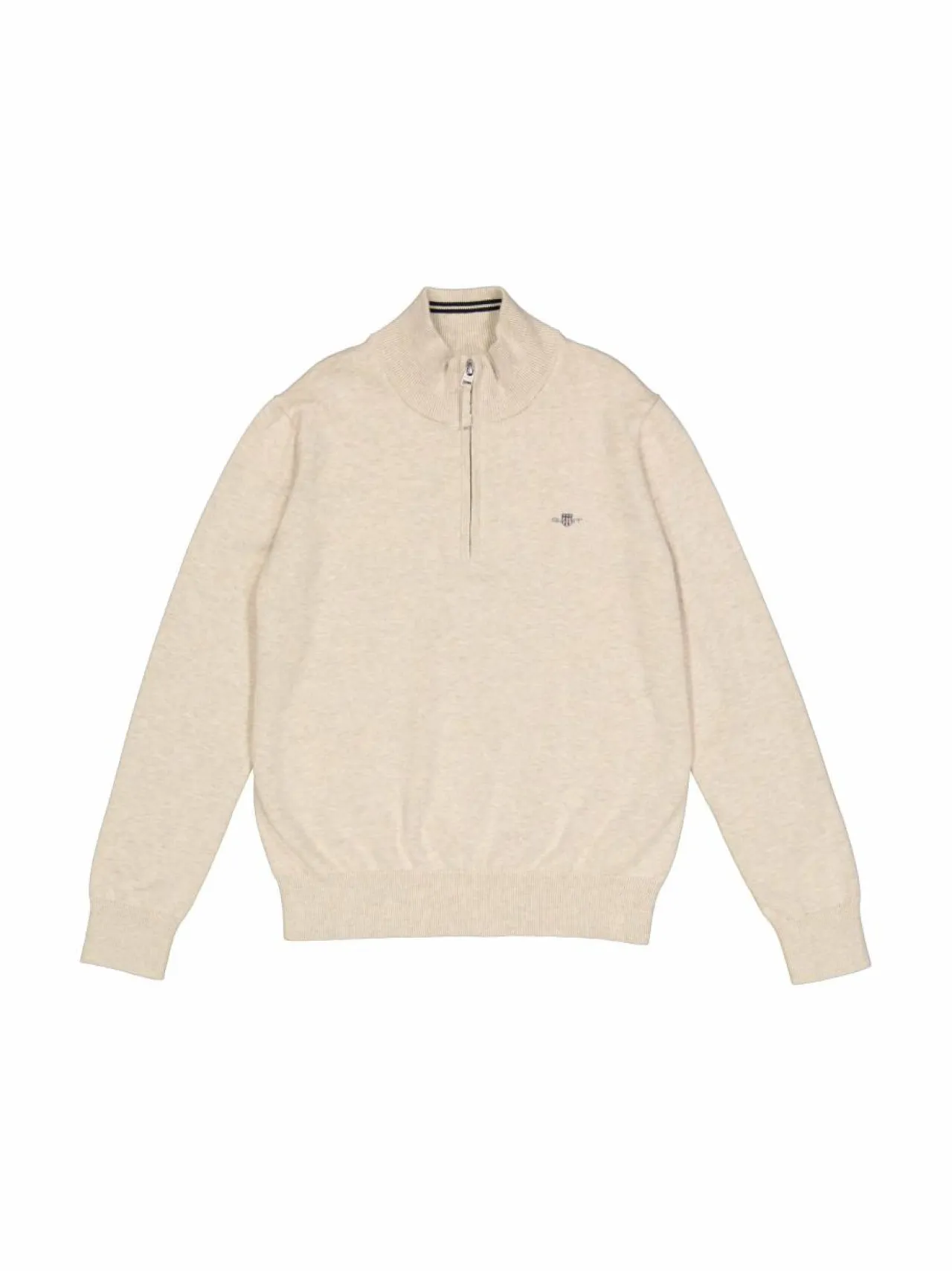 Neuleet<GANT Shield-puuvillaneule 291 LIGHT BEIGE MELANGE