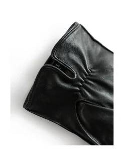 Käsineet<Berkeley Siena Lthr Gloves -nahkasormikkaat vuorilla MUSTA