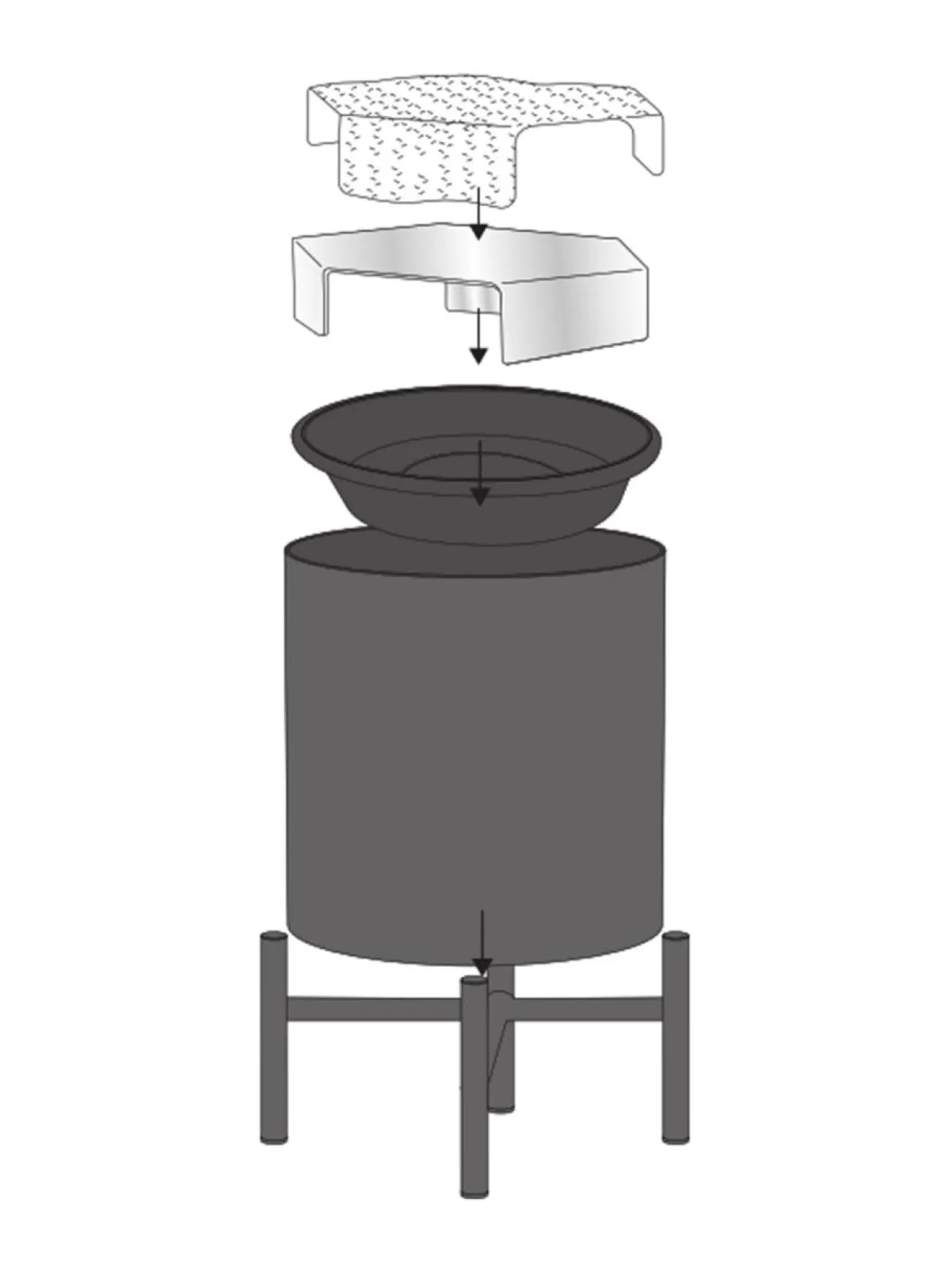 Ruukut & Istutusastiat<Eva Solo Outdoor Simply Grow ulkoruukku Ø 37 cm MUSTA