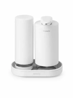 Keittiötarvikkeet<Brabantia SinkStyle- saippua-annostelijasetti 2 x 200 ml WHITE MINERAL FRESH WHITE