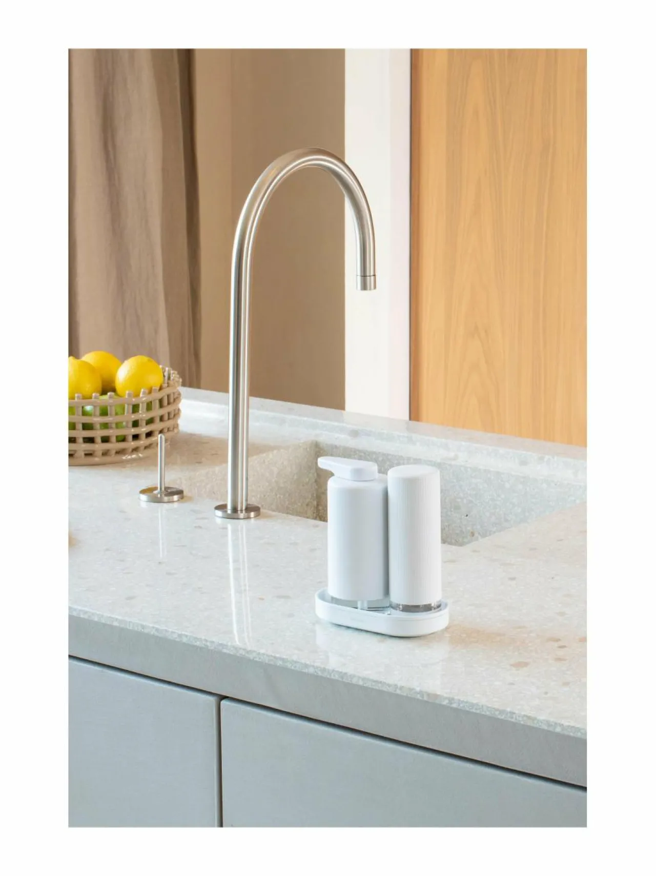 Keittiötarvikkeet<Brabantia SinkStyle- saippua-annostelijasetti 2 x 200 ml WHITE MINERAL FRESH WHITE