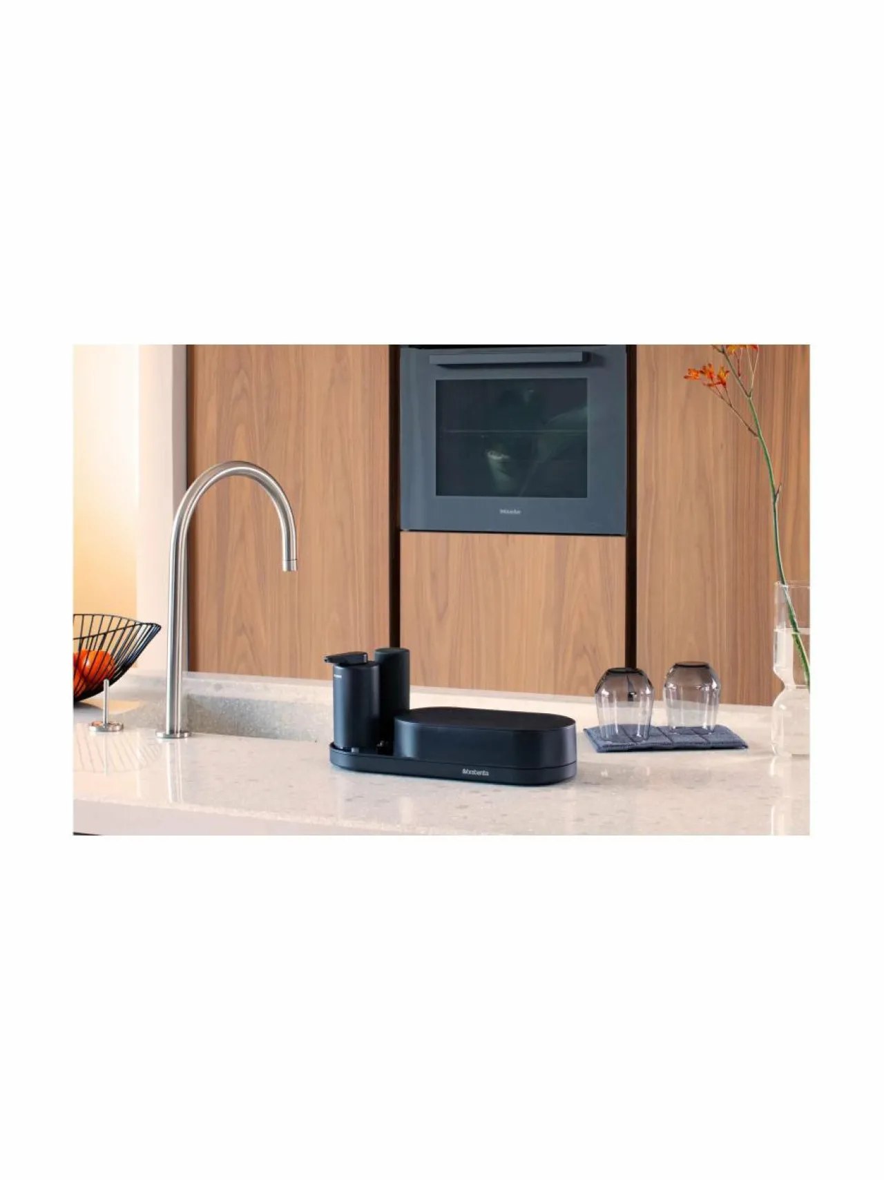 Keittiötarvikkeet<Brabantia SinkStyle -tiskipöydän järjestelysetti GREY MINERAL INFINITE GREY