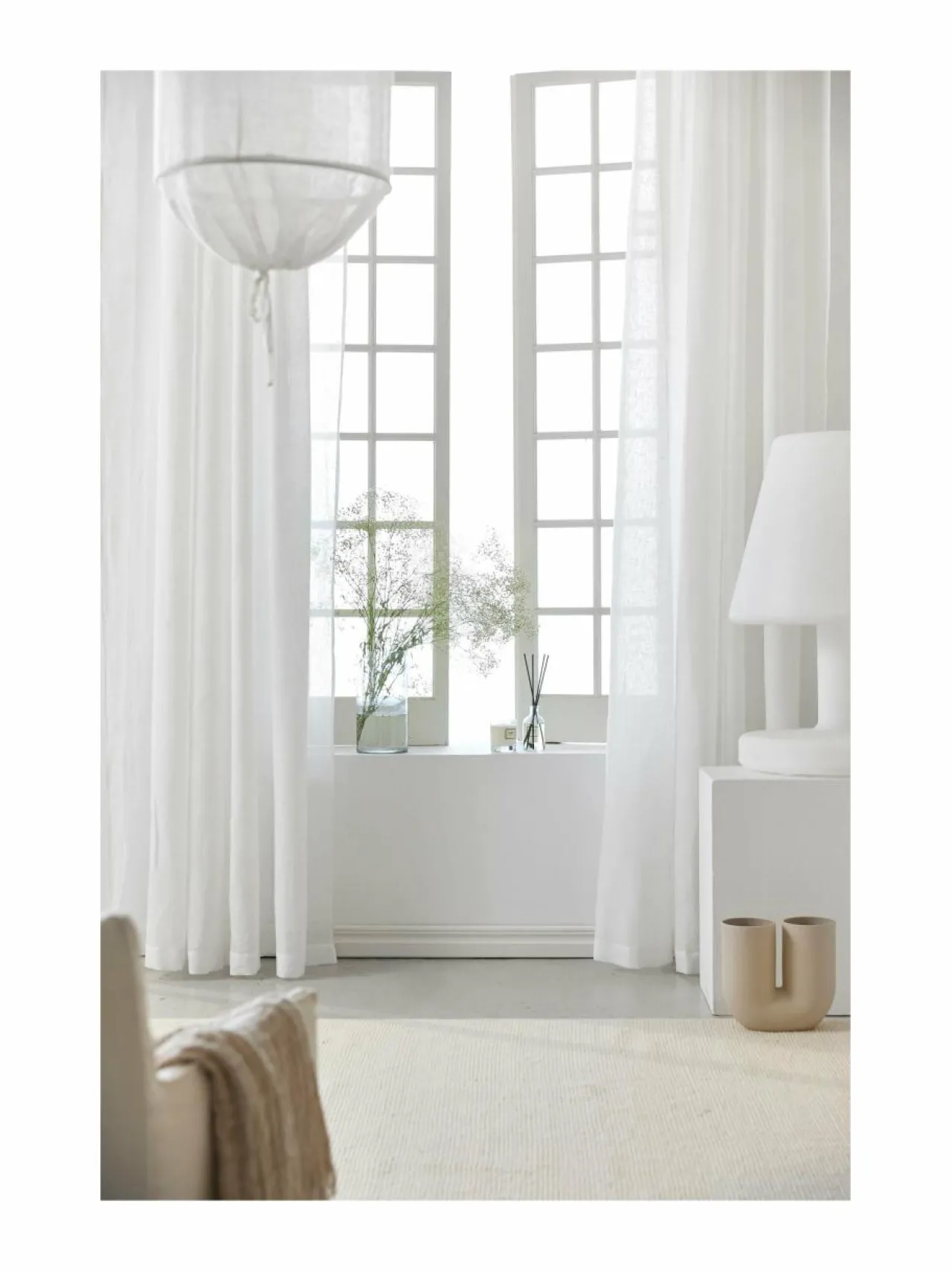 Valmisverhot<Himla Sirocco-pellavaverho WHITE