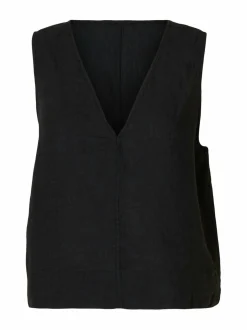 Paidat & Puserot<Selected SlfLinna-pellavapaita BLACK
