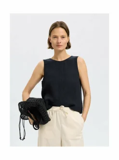Paidat & Puserot<Selected SlfLinna-pellavapaita BLACK