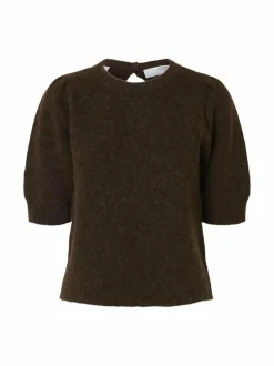 Neuleet<Selected SlfLulu Open Back -neulepusero DELICIOSO DETAIL:MELANGE