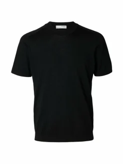 Paidat<Selected SlhTray-merinoneule BLACK