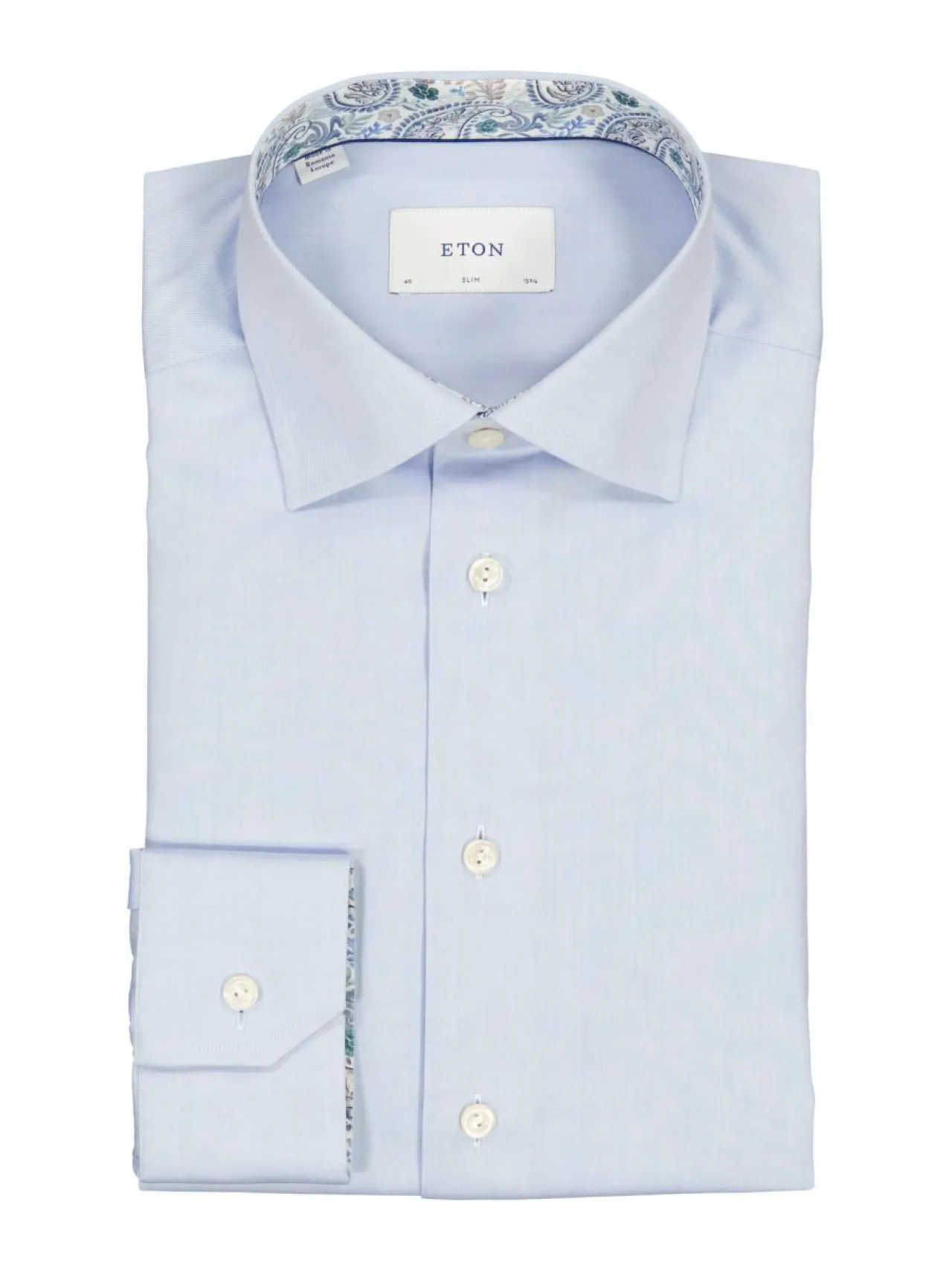 Eton Slim Fit Paisley Effect -kauluspaita^ Paidat
