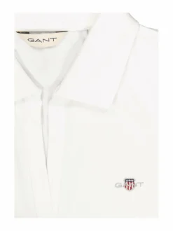 T-Paidat<GANT Slim Pique -pikeetoppi 110 WHITE