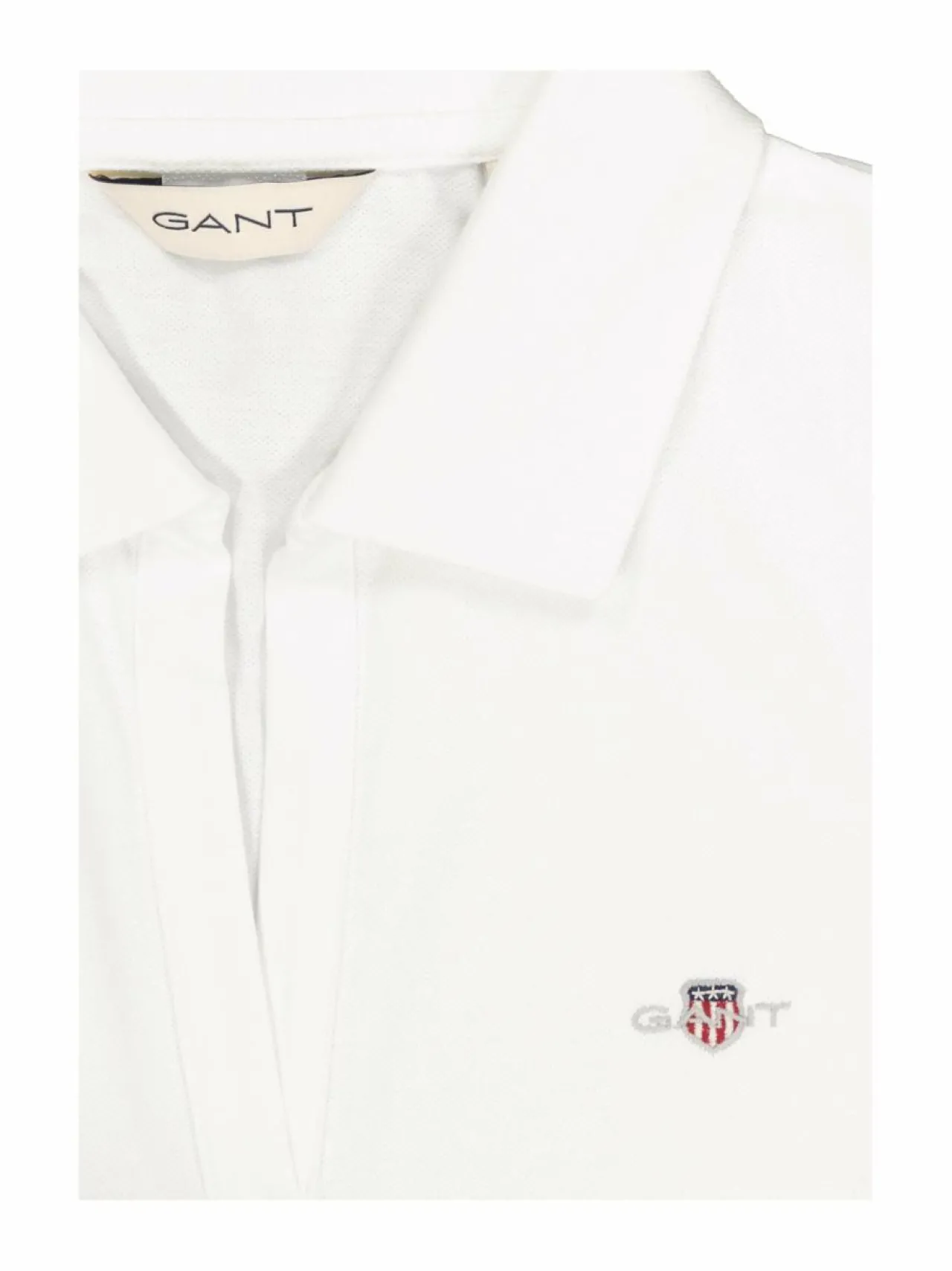 T-Paidat<GANT Slim Pique -pikeetoppi 110 WHITE