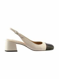 Avokkaat & Korkokengät<högl Slingback Pump -avokkaat 1201 WHITE/BLACK