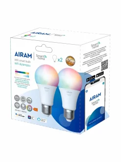 Lamput<Airam SmartHome Smart A60 -älylamppu 2 kpl/ pkt WHITE