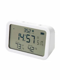 Turvatuotteet<Airam SmartHome Smart- lämpötila ja kosteusmittari WHITE