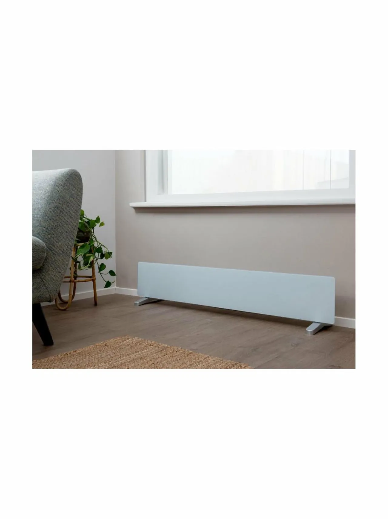 Turvatuotteet<Airam SmartHome-lasipaneelilämmitin 1000W WHITE