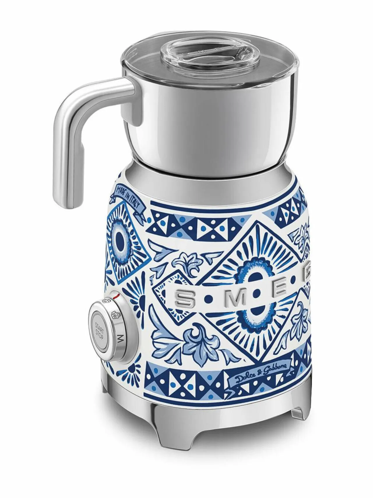 Kahvin- & Vedenkeittimet<Smeg x Dolce & Gabbana "Blu Mediterraneo" -maidonvaahdotin WHITE & BLUE