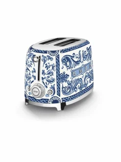 Leivänpaahtimet<Smeg x Dolce & Gabbana "Blu Mediterraneo" -leivänpaahdin, 2 viipaleelle WHITE & BLUE