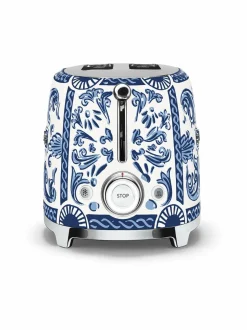 Leivänpaahtimet<Smeg x Dolce & Gabbana "Blu Mediterraneo" -leivänpaahdin, 2 viipaleelle WHITE & BLUE