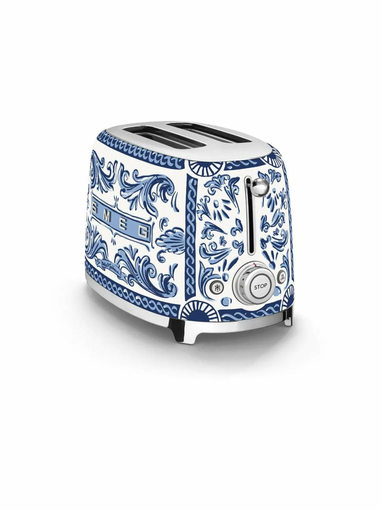 Leivänpaahtimet<Smeg x Dolce & Gabbana "Blu Mediterraneo" -leivänpaahdin, 2 viipaleelle WHITE & BLUE