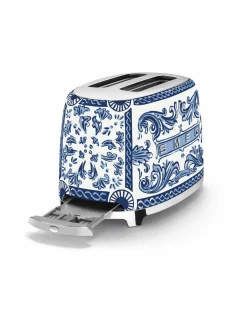 Leivänpaahtimet<Smeg x Dolce & Gabbana "Blu Mediterraneo" -leivänpaahdin, 2 viipaleelle WHITE & BLUE