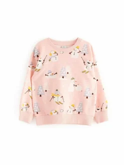 Colleget & Hupparit<Lindex Snowman Story -collegepaita 6907 LIGHT DUSTY PINK