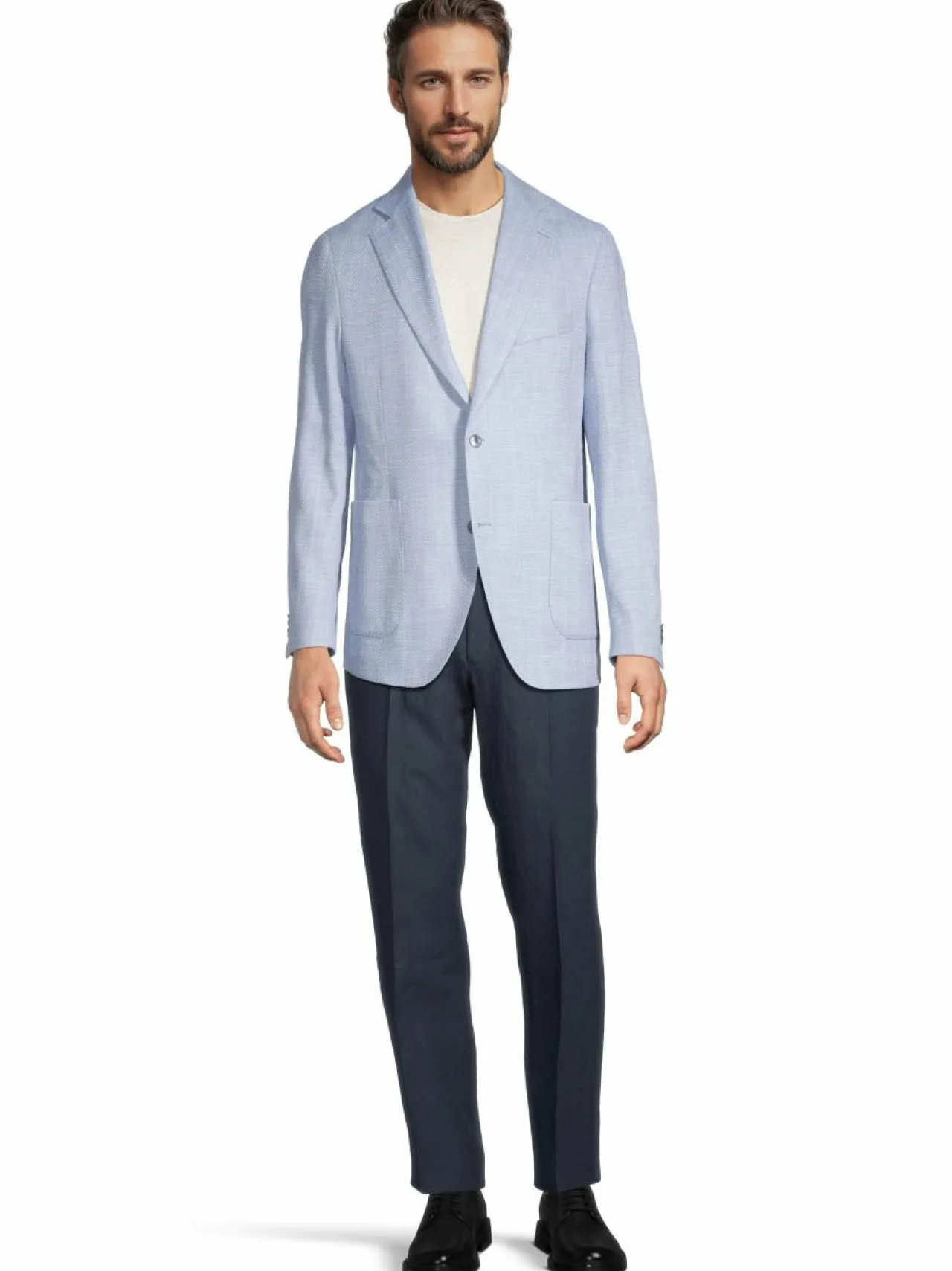 Bleiserit<Oscar Jacobson Soft Patch -bleiseri 281 SKY BLUE