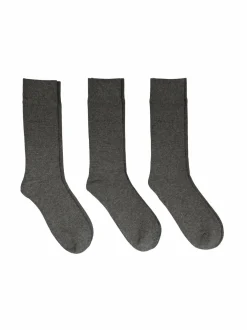 Sukat<GANT Soft-puuvillasukat, 3-pack 90 CHARCOAL MELANGE