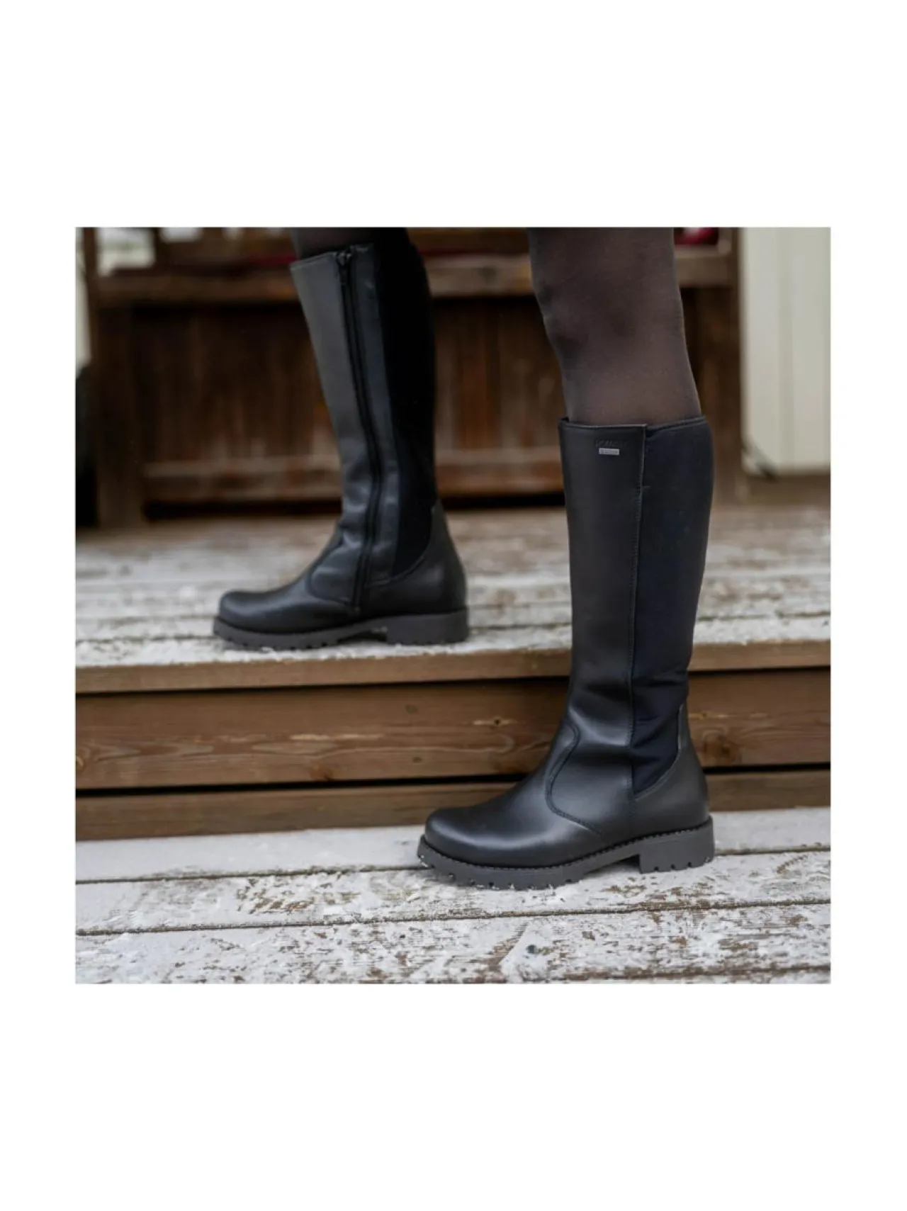 Saappaat<Pomar SOIRO Naisten GORE-TEX® saappaat BLACK NAPPA/BLK.STRETCH
