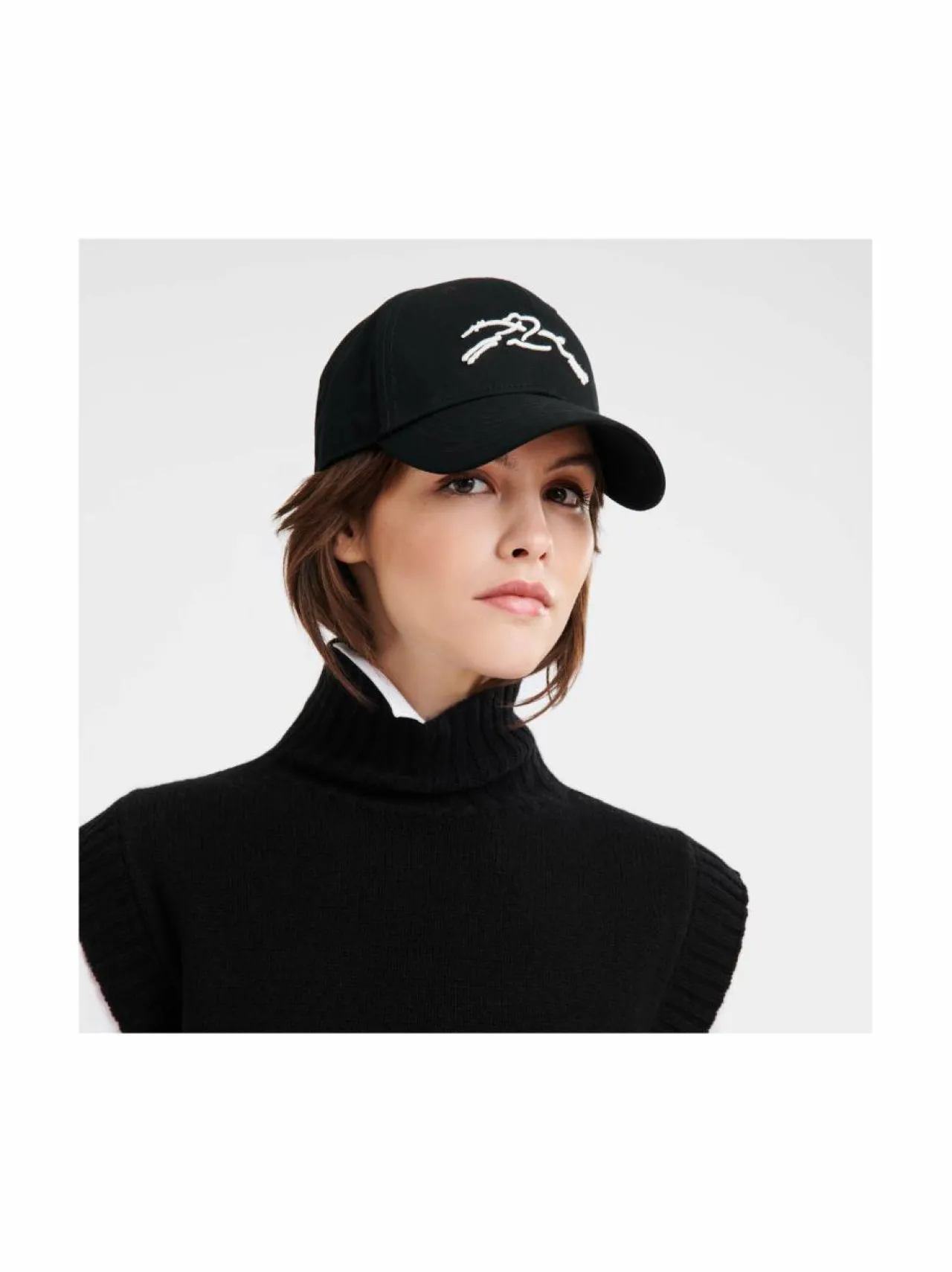Korut<Longchamp Solid Cap -lippalakki 001 BLACK