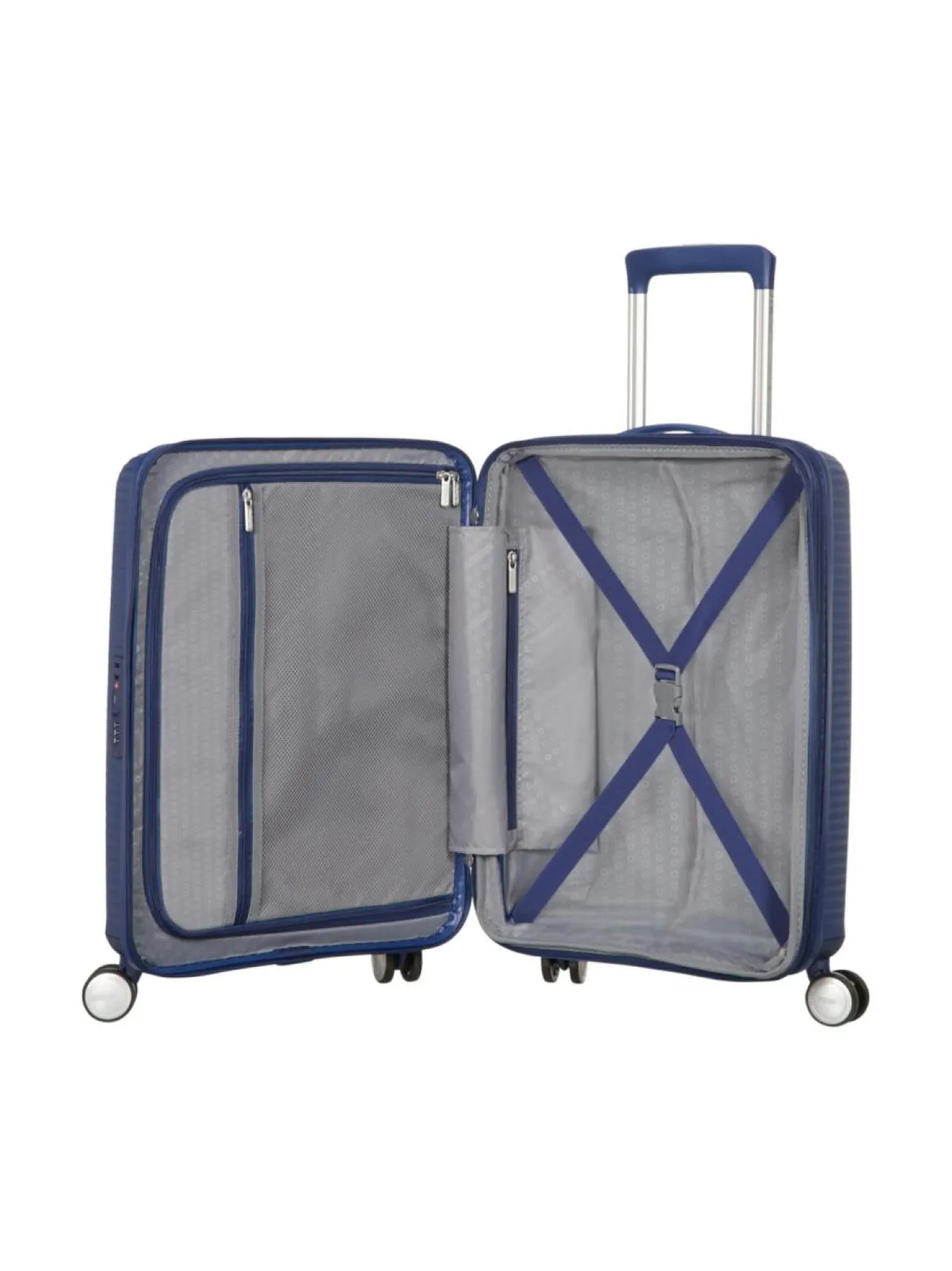Matkalaukut & Tarvikkeet<American Tourister SOUNDBOX SPINNER 55/20 TSA EXP MIDNIGHT NAVY