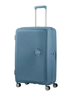 Matkalaukut & Tarvikkeet<American Tourister SOUNDBOX SPINNER 77/28 TSA EXP STONE BLUE