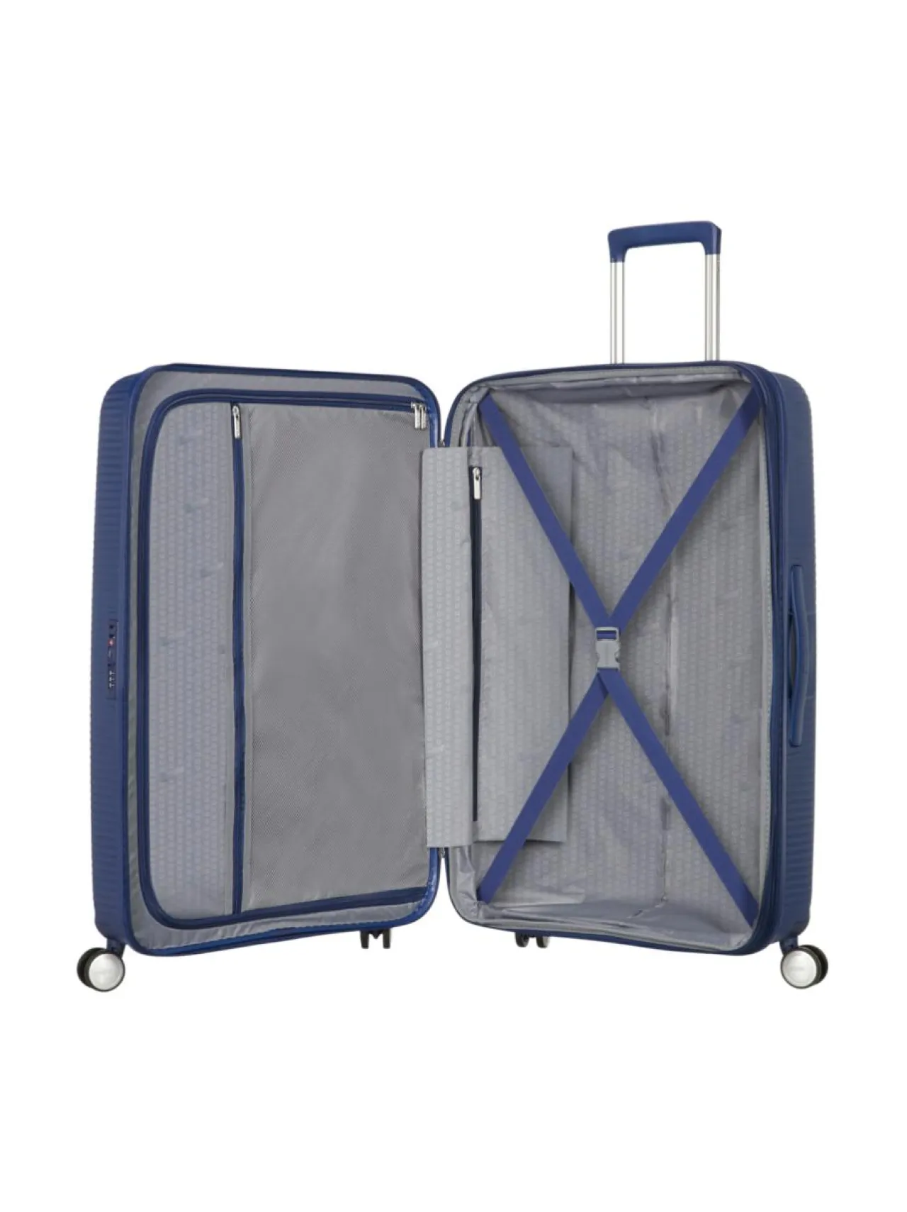 Matkalaukut & Tarvikkeet<American Tourister SOUNDBOX SPINNER 77/28 TSA EXP MIDNIGHT NAVY